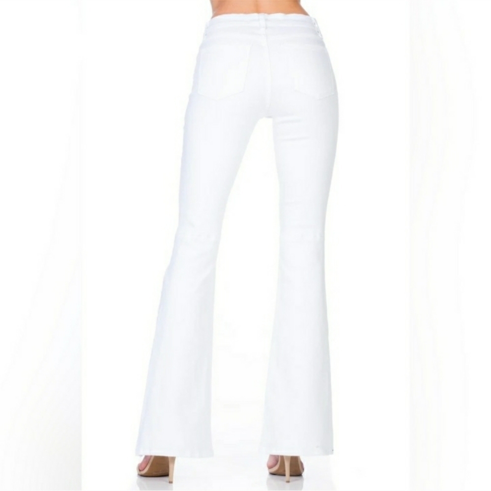 O2 Denim Hollywood USA Womens White Jeans Wide Leg - Picture 3 of 12